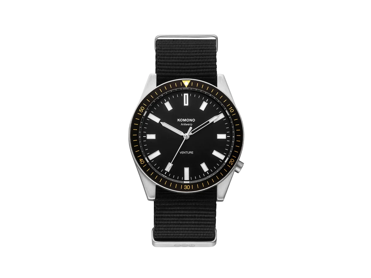 Komono Ray Venture Nato Silver Black KOM-W4416 kol saati