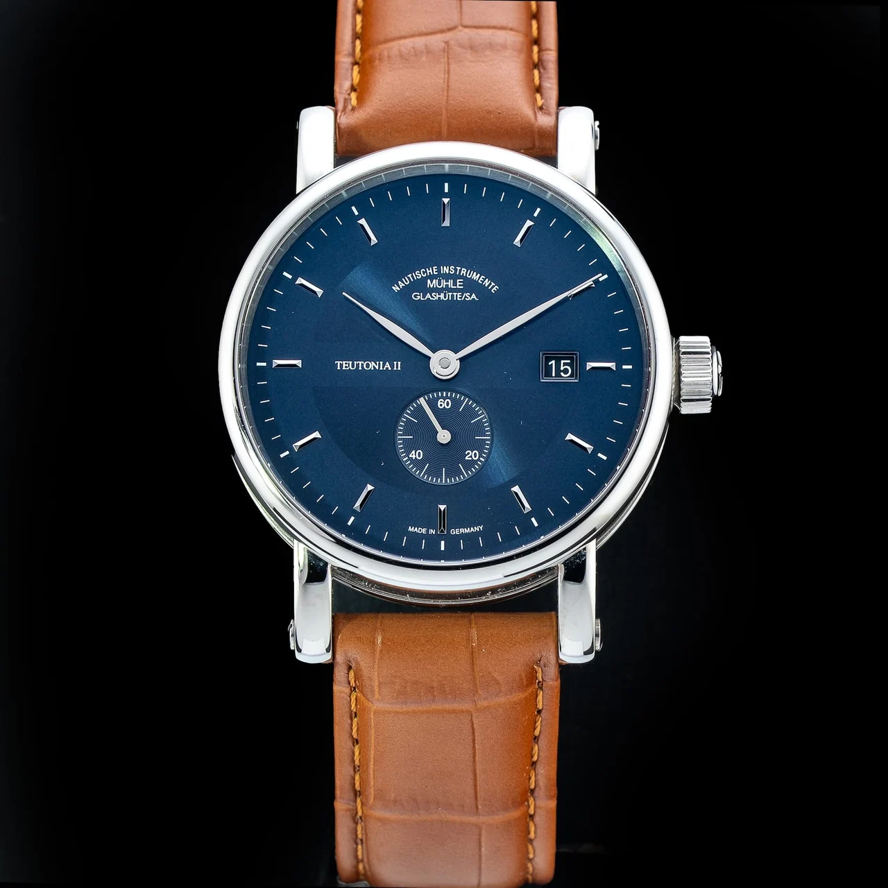 Muhle Glashutte Mühle Glashütte M1-33-42-LB Teutonia II Kleine Sekunde 210009N33240 41 mm kol saati