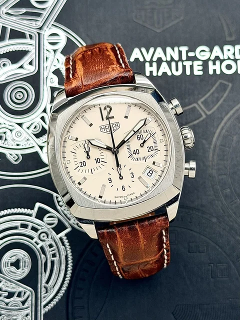 Tag Heuer Monza White Dial Calibre 17 38 mm CR2111, automáti kol saati