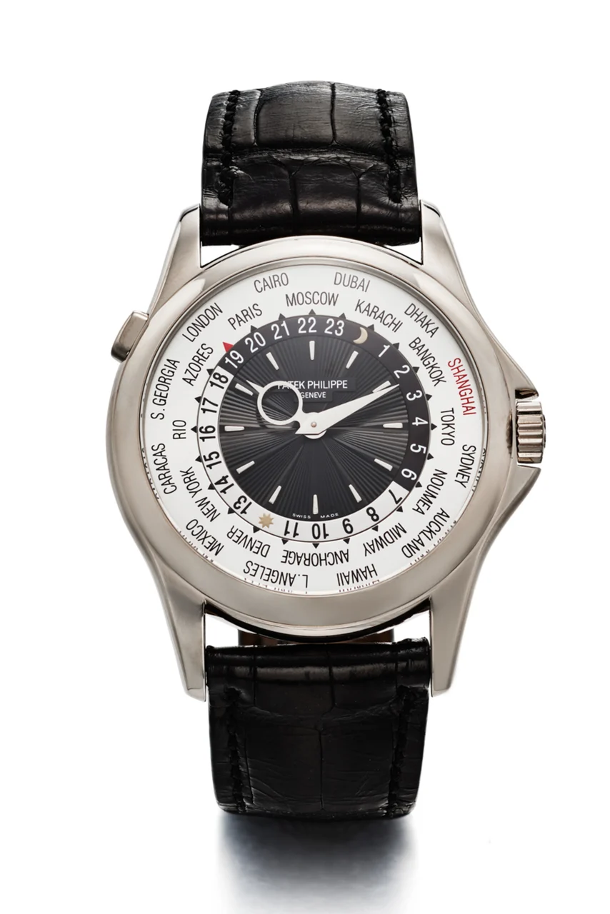 Patek Philippe PATEK PHILIPPE REF. 5130 WORLD TIME WHITE GOLD kol saati