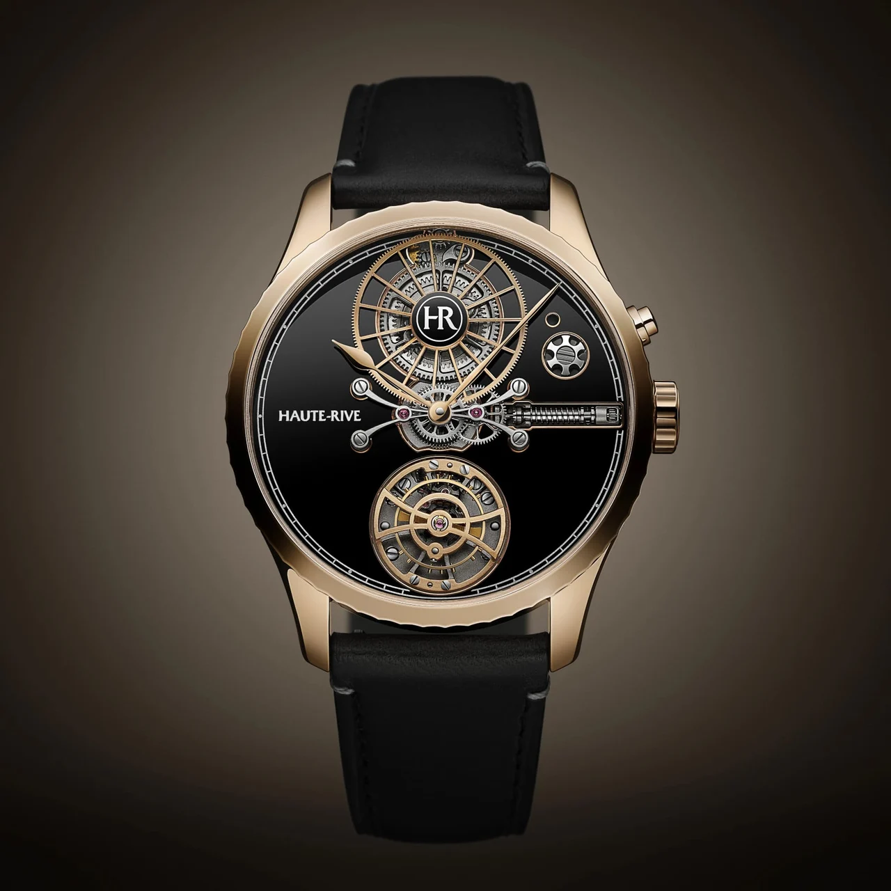 Haute-Rive Haute Rive Honoris I Rose Gold Black Enamel Dial HR-H1-RG-BL kol saati