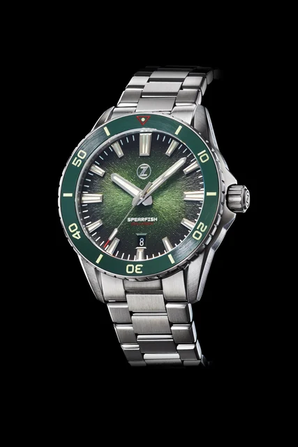 Zelos Spearfish 40mm Diver 'Antique Green' kol saati