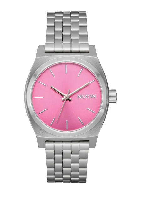 Nixon US Medium Time Teller - Silver / Pink A1130-2719-00 kol saati