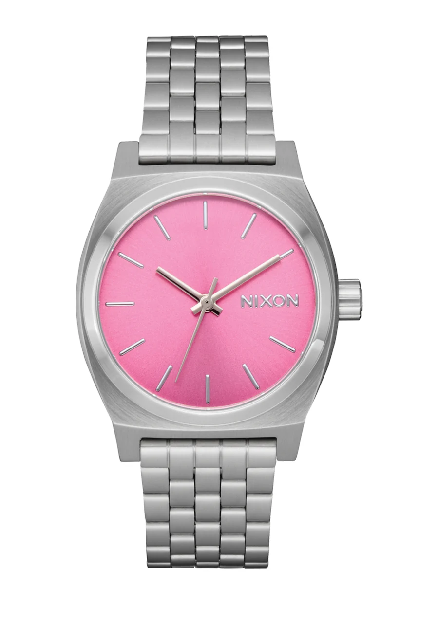 Nixon US Medium Time Teller - Silver / Pink A1130-2719-00 31 mm kol saati