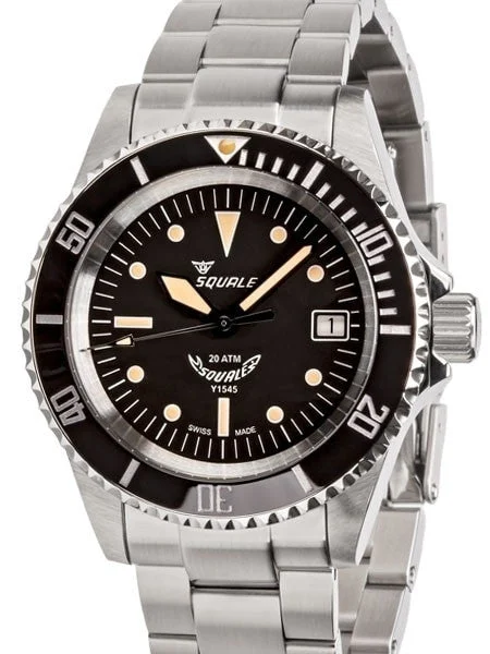 Squale Scratch and Dent - 200 meter Swiss Automatic Dive watch with Ceramic Bezel, Domed AR Sapphire Crystal #SND996 40 mm kol saati