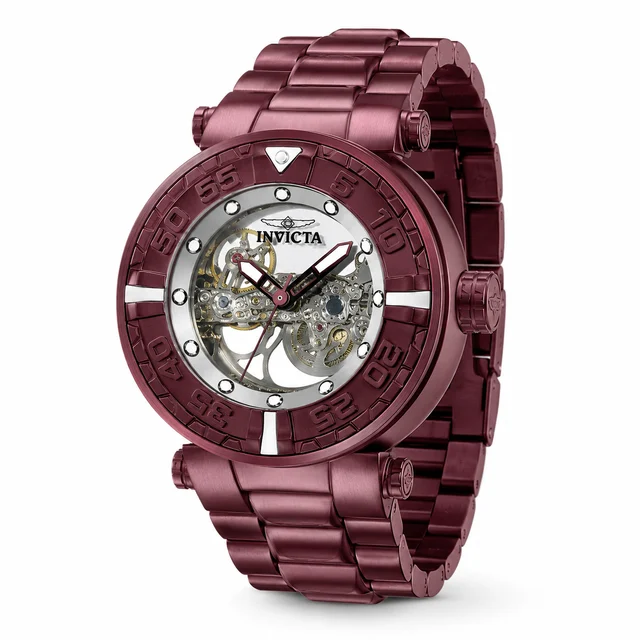 Invicta Subaqua Nebula Automatic Watch - 47mm, Burgundy (50788) kol saati