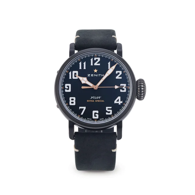 Zenith ZENITH, REF. 11.2432.679/21.C900, PILOT TYPE 20 TON-UP, STEEL kol saati