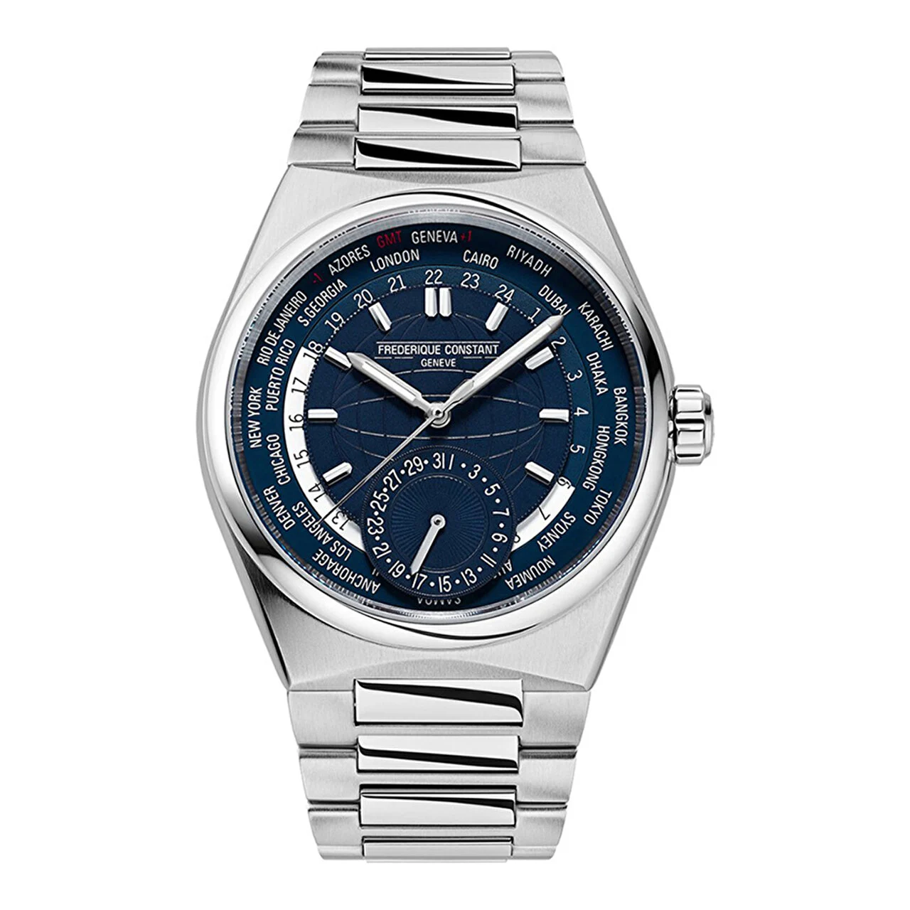 Frederique Constant World Timer Manufacture FC-718N4NH6B 41 mm kol saati
