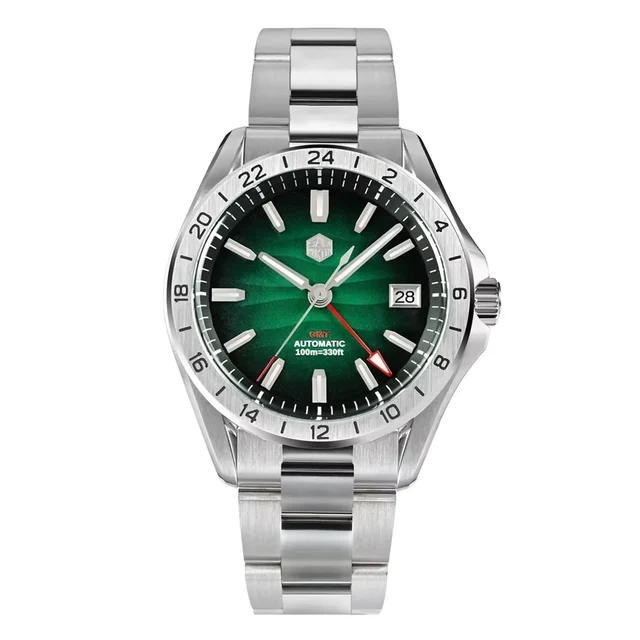 San Martin Men GMT Watch 39mm Automatic Mechanical Wristwatc kol saati