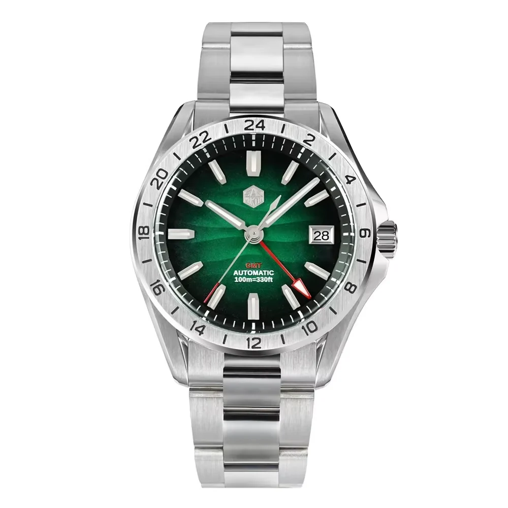 San Martin Men GMT Watch 39mm Automatic Mechanical Wristwatc 39 mm kol saati