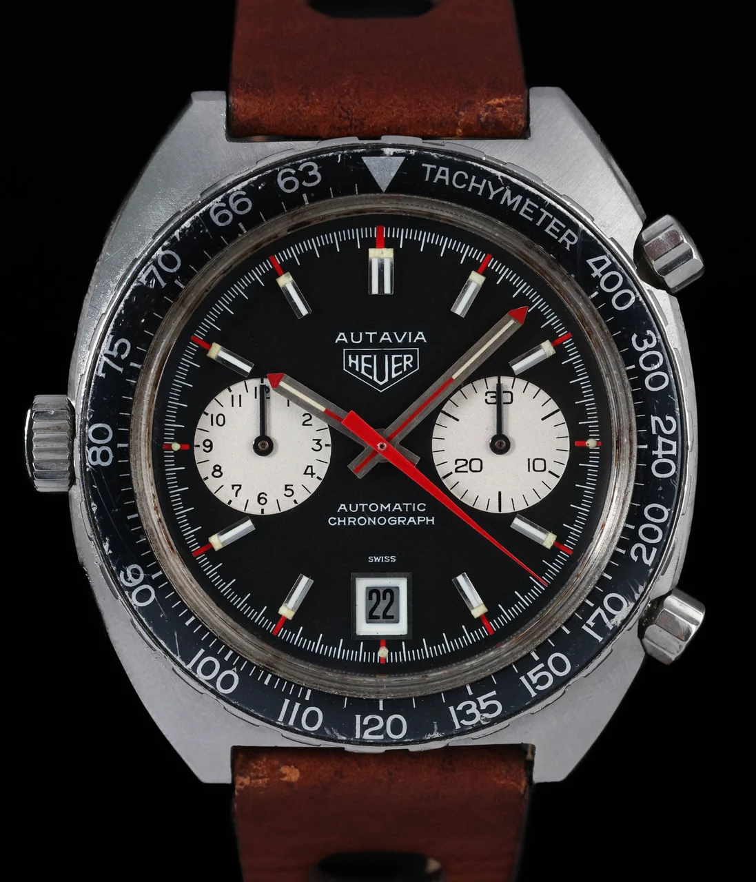 Tag Heuer Autavia HEU-AUT-VICE-1163V-1970s 42 mm kol saati