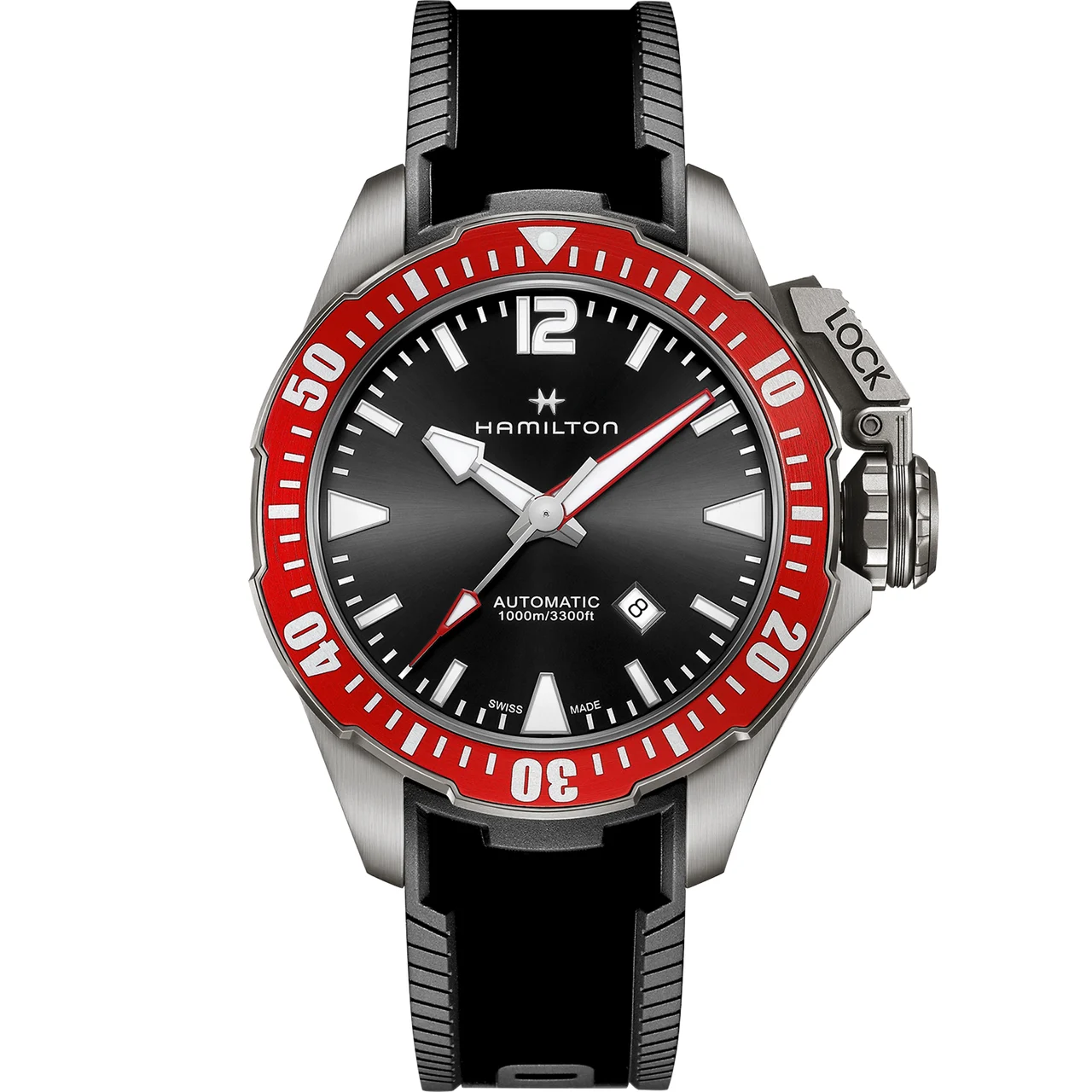 Hamilton Khaki Navy Frogman Titanium Auto H77805335 46 mm kol saati