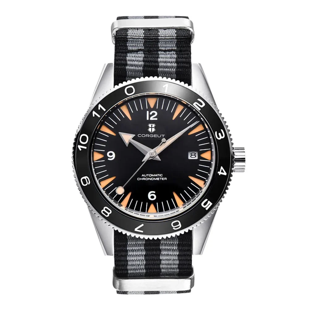 Tandorio Seamaster 300 Spectre Mod 41mm Corgeut Miyota 8215 / TMI NH35 Automatic Diver Sapphire Luminous 10Bar 12000057235243341 41 mm kol saati