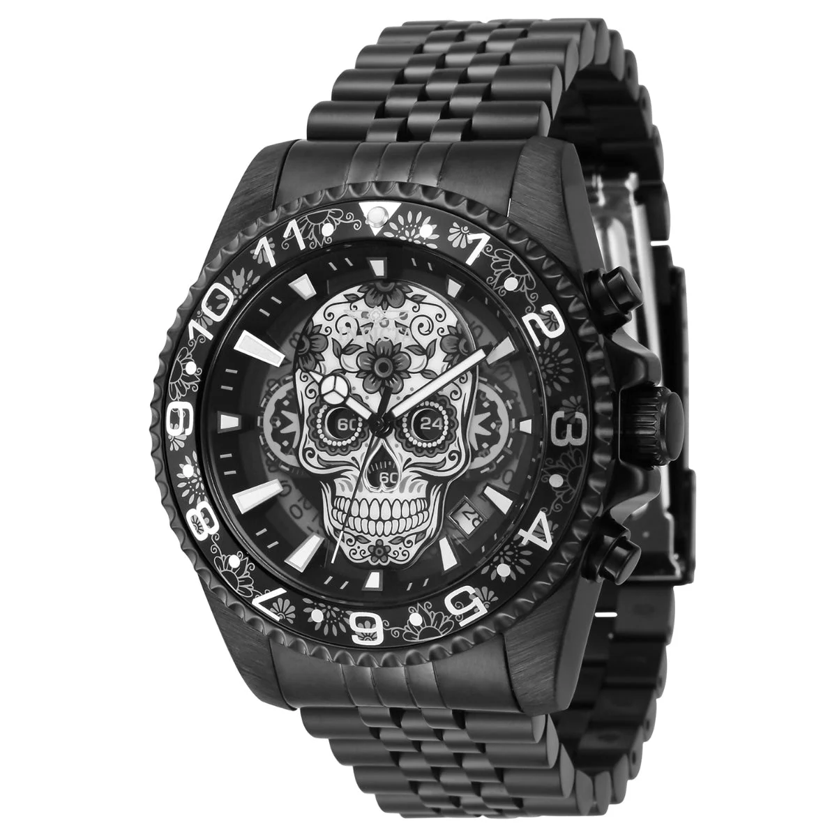 Invicta Pro Diver Dia De Los Muertos Watch - 43mm, Black (43753) 43 mm kol saati