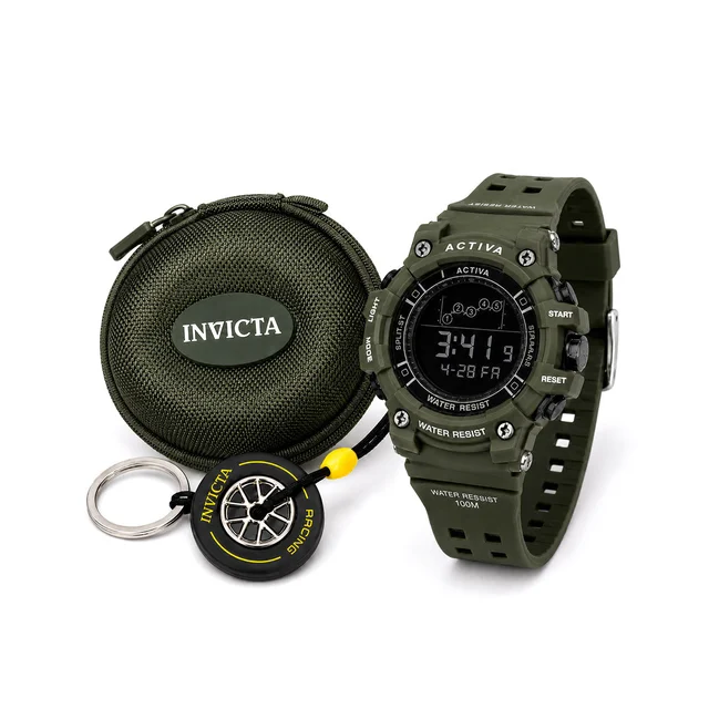 Activa Set Rally Edition X Invicta - , Watch - 50mm, Army Green (ACW-GA-M-105) kol saati