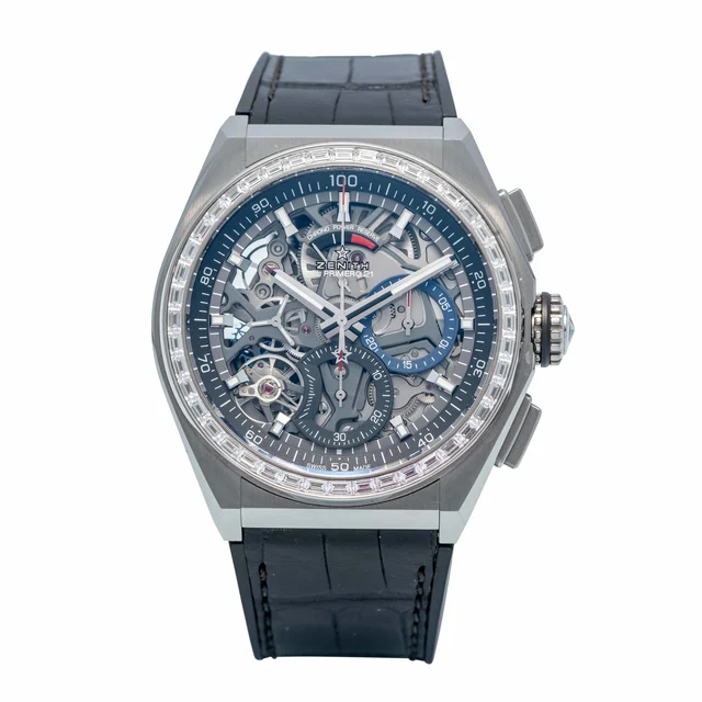 Zenith ZENITH, REF. 33.9000.9004, DEFY EL PRIMERO 21, SKELETON, BAGUETTE DIAMOND BEZEL, TI