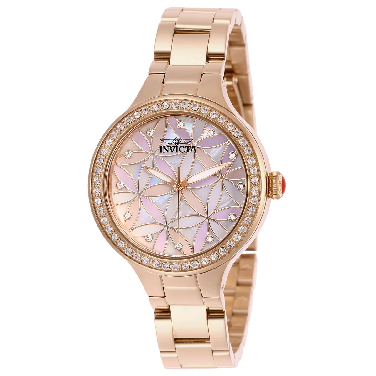 Invicta Wildflower Watch w/ Mother of Pearl Dial - 34mm, Rose Gold (28824) 34 mm kol saati