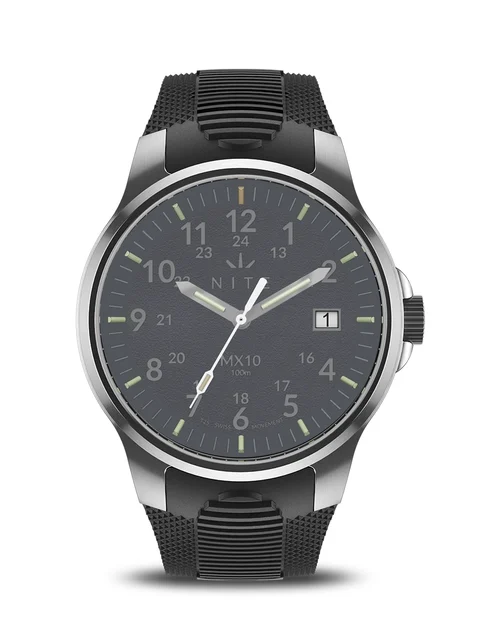 Nite Watches MX10STORMBLACKRUBBER kol saati