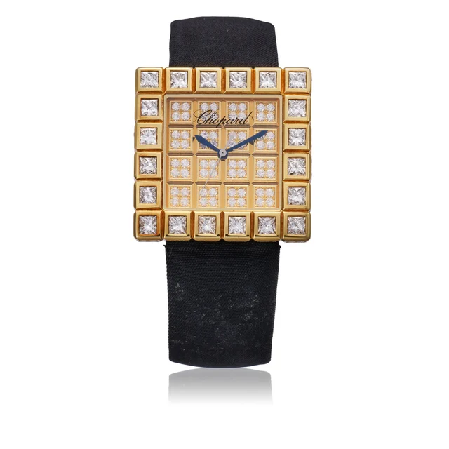 Chopard CHOPARD REF. 12/7424, ICE CUBE , YELLOW GOLD AND DIAMOND kol saati