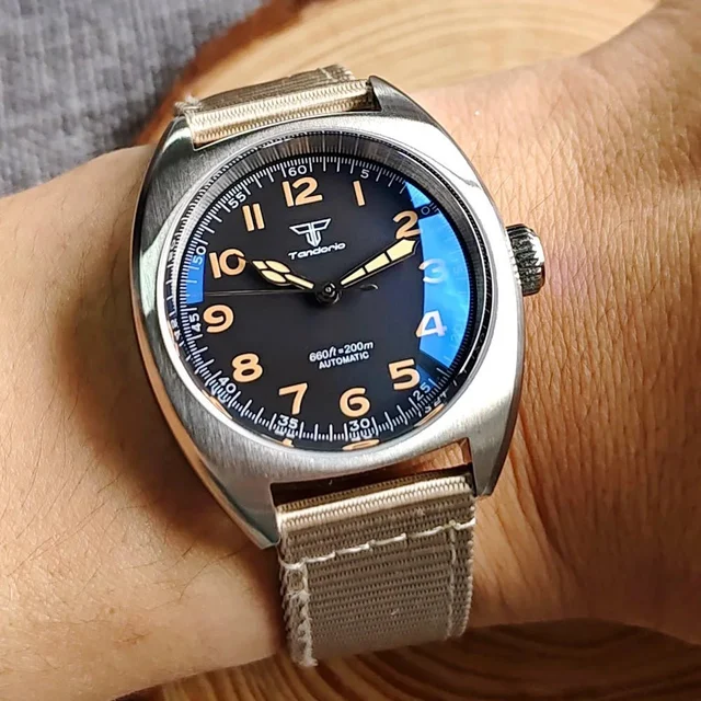 Wristfull Tandorio Identity Crisis TD102k AR Double Domed Sapphire 36mm Military NH35A 20B