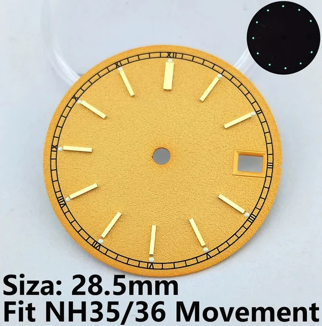 Tandorio Dial NH35 Dial NH36 Gold Watch Dial Blue Dial Color Dial Luminous Dial LOGO Suita