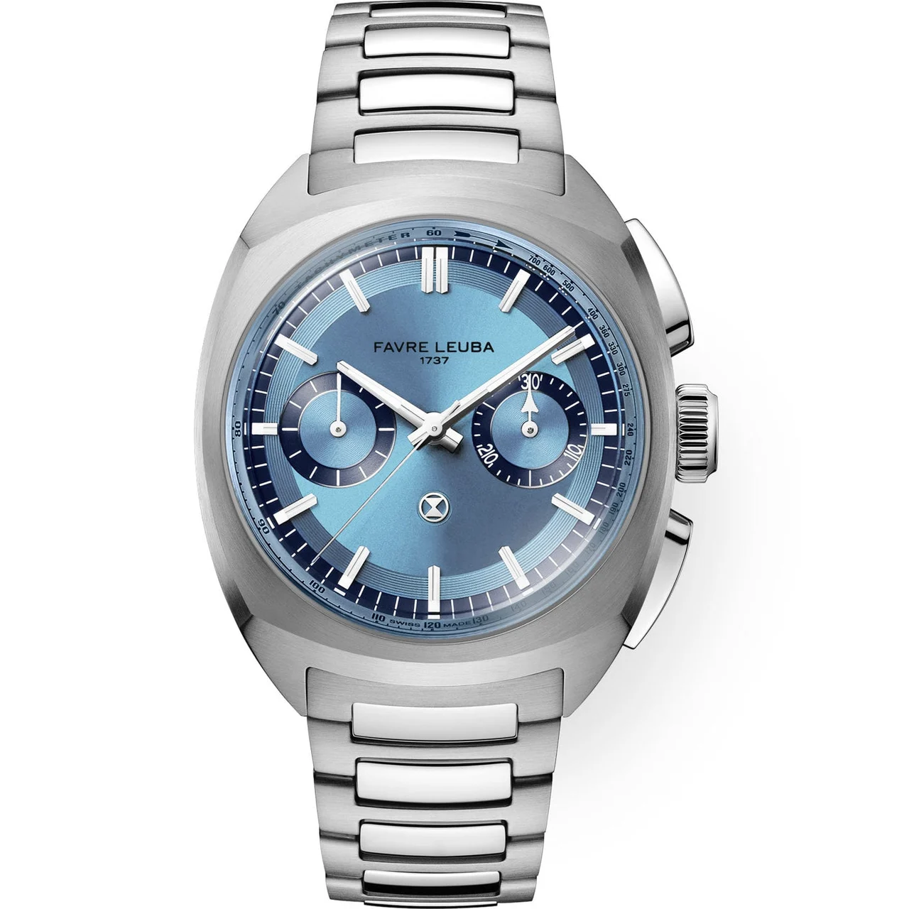 Favre Leuba Chief Chronograph Blue Dial on Bracelet 00.20101.113.04.200 41 mm kol saati