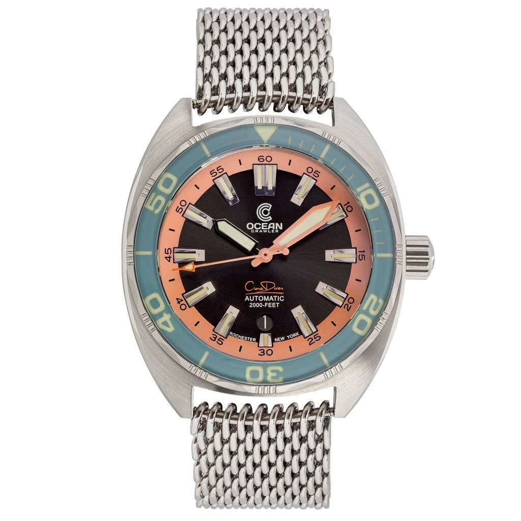 Ocean Crawler Core Diver Swiss Automatic Watch with AR Sapphire Crystal #CD-V3-1323 50 mm kol saati