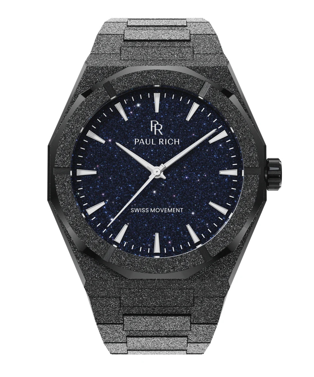 Paul Rich Frosted Star Dust II PR99II - Black 43 mm kol saati