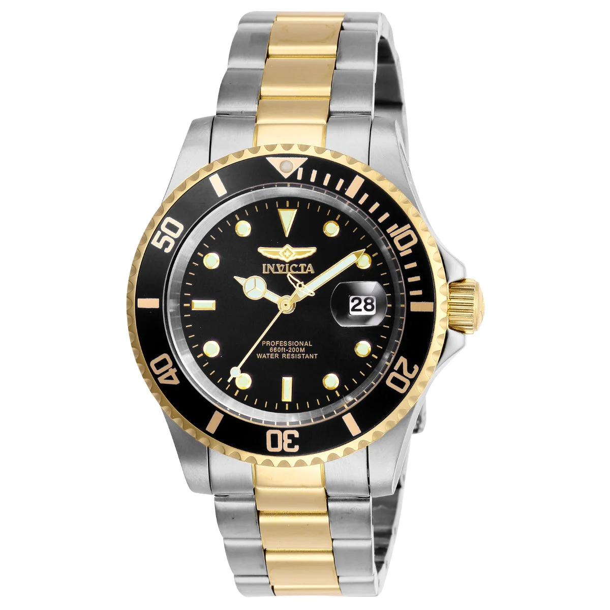 Invicta Pro Diver Coastpath Watch - 40mm. Steel, Gold (26973) 40 mm kol saati
