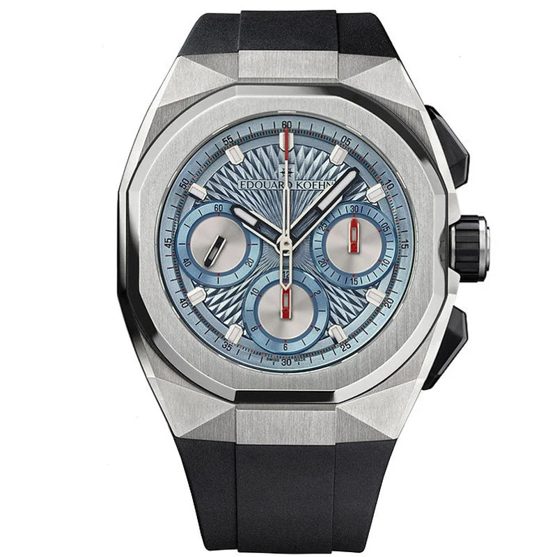 Edouard Koehn Tempus III Ice Blue Chronograph EK-CHR10GRIBE 41 mm kol saati