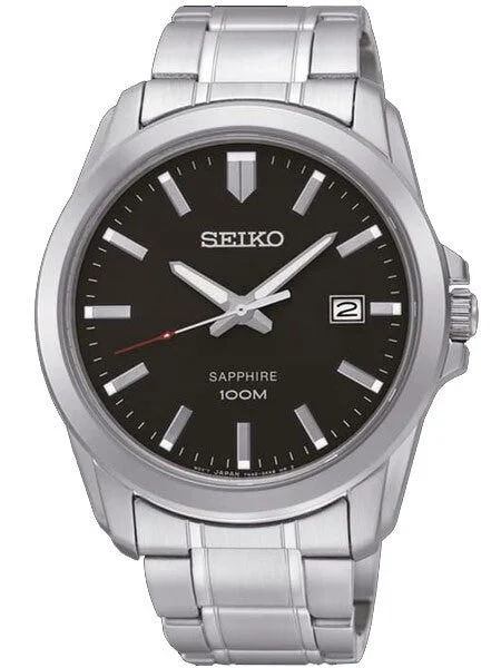 Seiko Neo Classic Quartz Watch with Sapphire Crystal and Stainless Steel Bracelet #SGEH49 41 mm kol saati