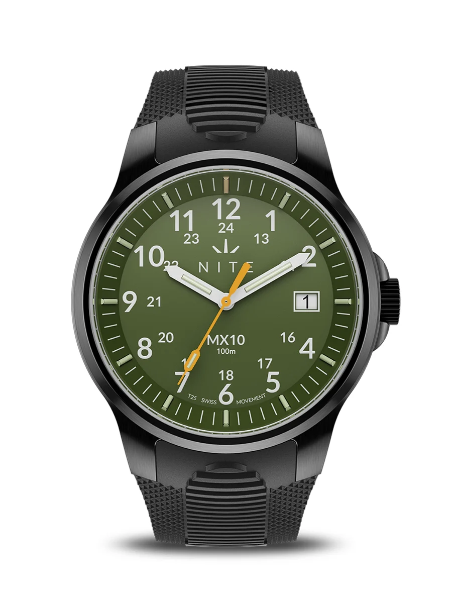 Nite Watches MX10210BC2CT25GREEN 39 mm kol saati