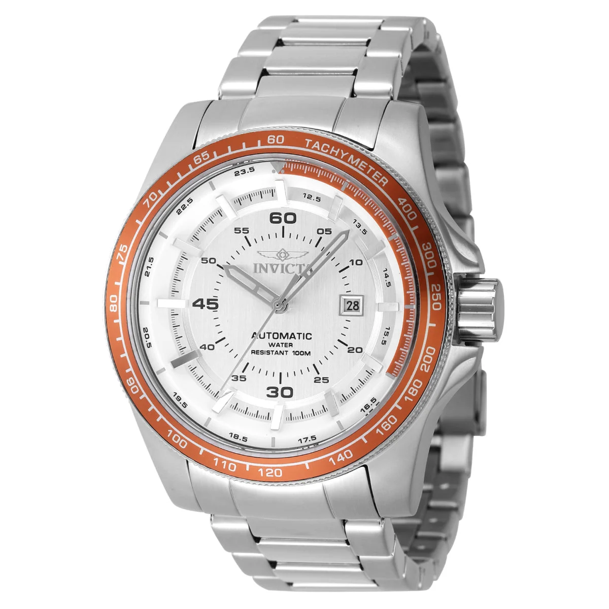 Invicta Speedway High Bank Automatic Watch - 50mm. Steel (48082) 50 mm kol saati