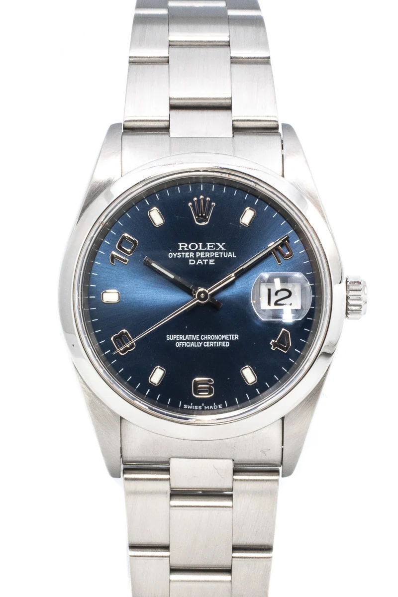 Rolex Date Ref. 15200 Blue 34 mm kol saati