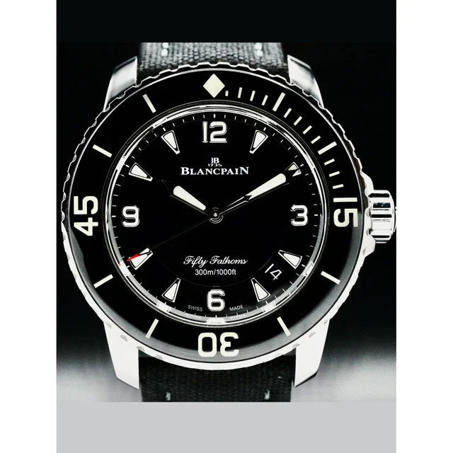 Blancpain Fifty Fathoms Steel Black Dial 210000059511 kol saati