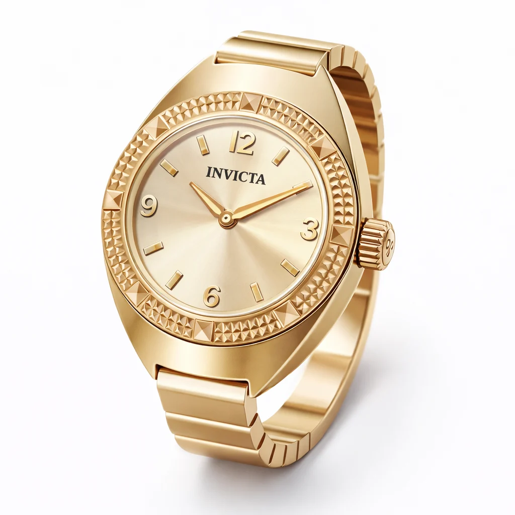 Invicta Open Box Angel Watch - 20mm, Gold (AIC-50641) kol saati