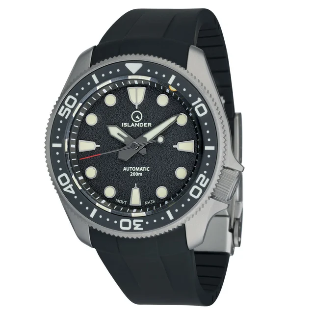Islander Sands Point Titanium Diver with Black Sand Dial #ISL-158 kol saati