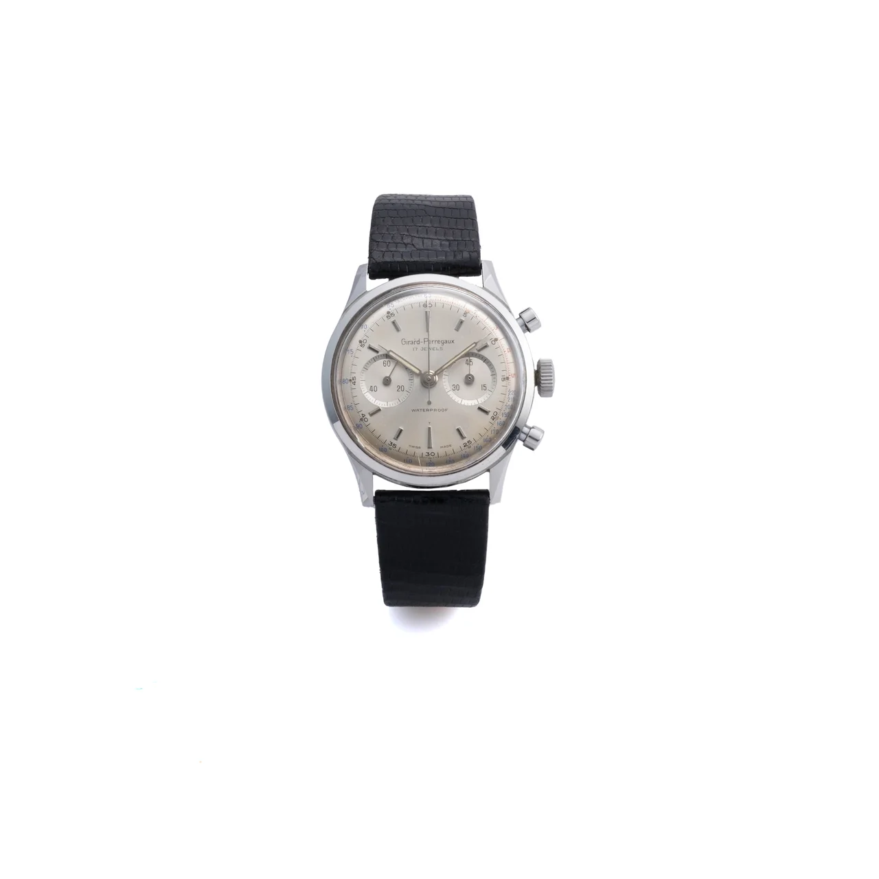 Girard-Perregaux Ref. 6558 P, chronograph, minute counter, calibre Excelsior Park JB 4; stainless steel; “ ” ( ) kol saati