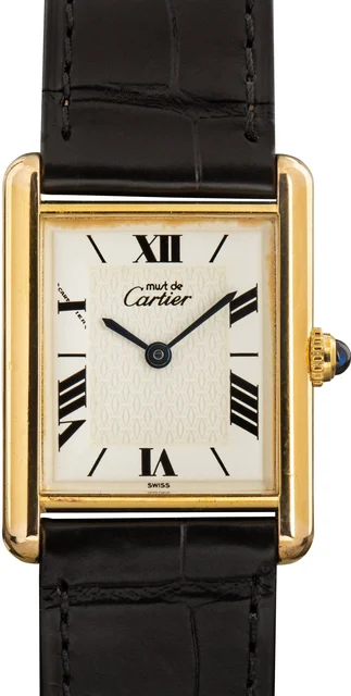 Cartier Tank Must Vermeil W1009554 White Dial kol saati