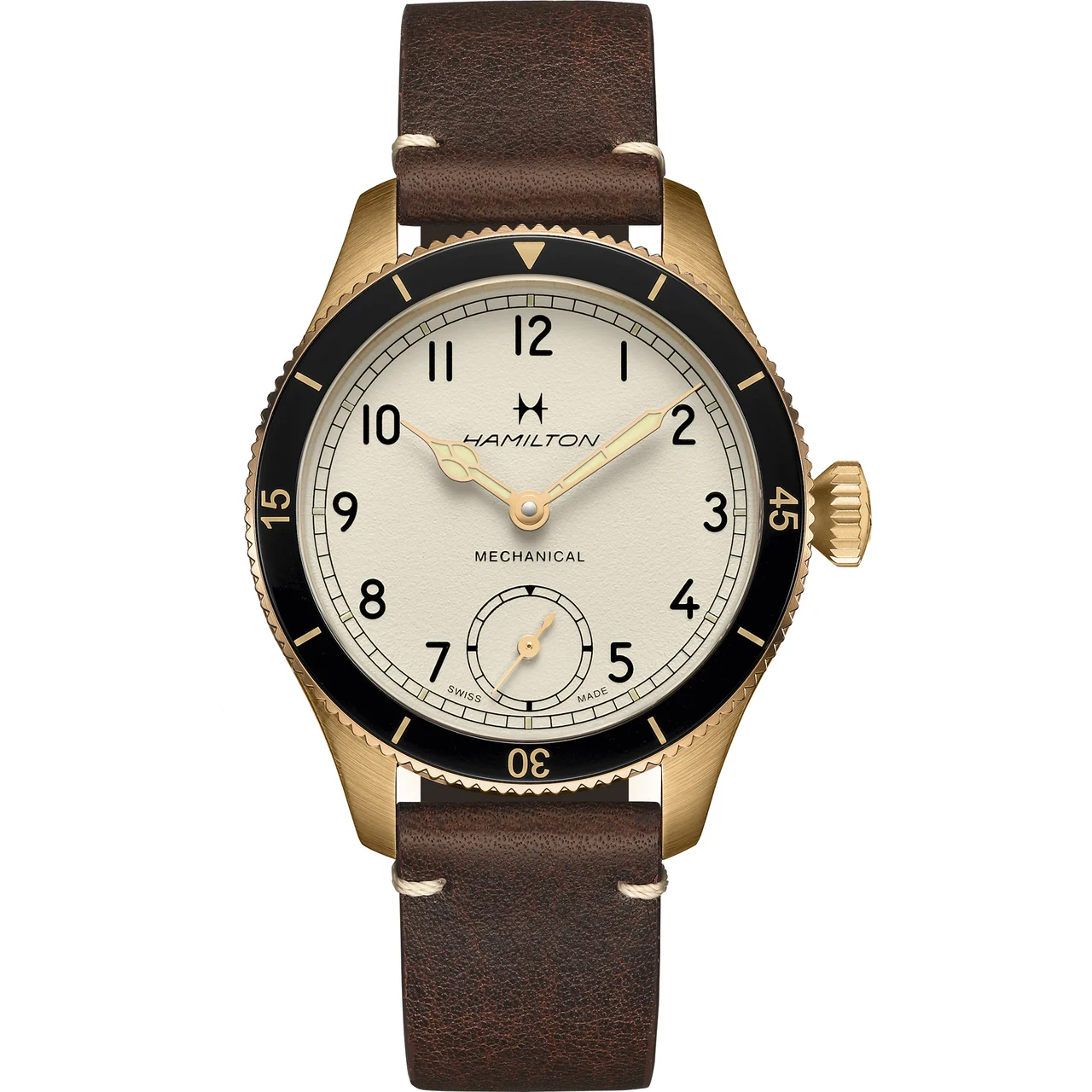 Hamilton Khaki Aviation Pilot Pioneer Mechanical Bronze 43mm H76709510 43 mm kol saati