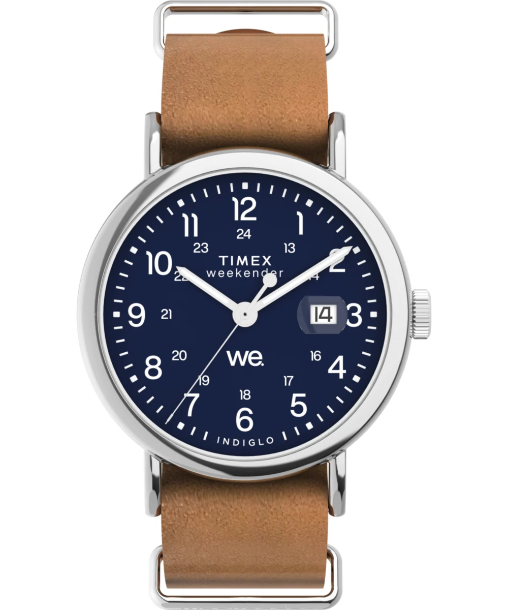 Timex Weekender 40mm Leather Strap Watch TW2W86800VQ 40 mm kol saati