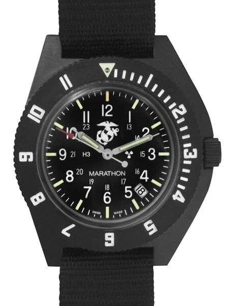 Marathon Swiss Made Quartz USMC Military Navigator Watch with Tritium Illumination #WW1940