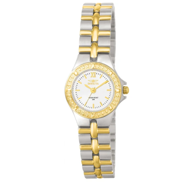 Invicta Wildflower Swiss Ronda 763 Caliber Watch - 21.5mm, Steel, Gold (0136) kol saati