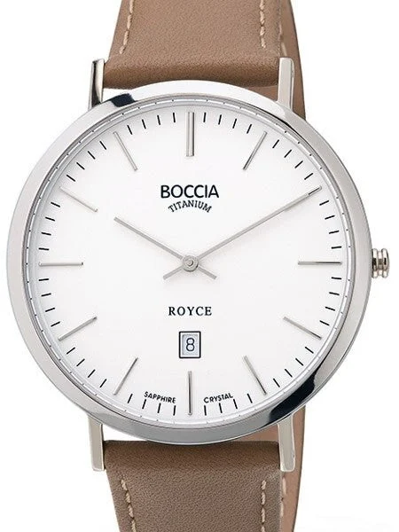 Boccia Thin Quartz Watch with 42mm Titanium Case and a Sapphire Crystal #3589-01 42 mm kol saati