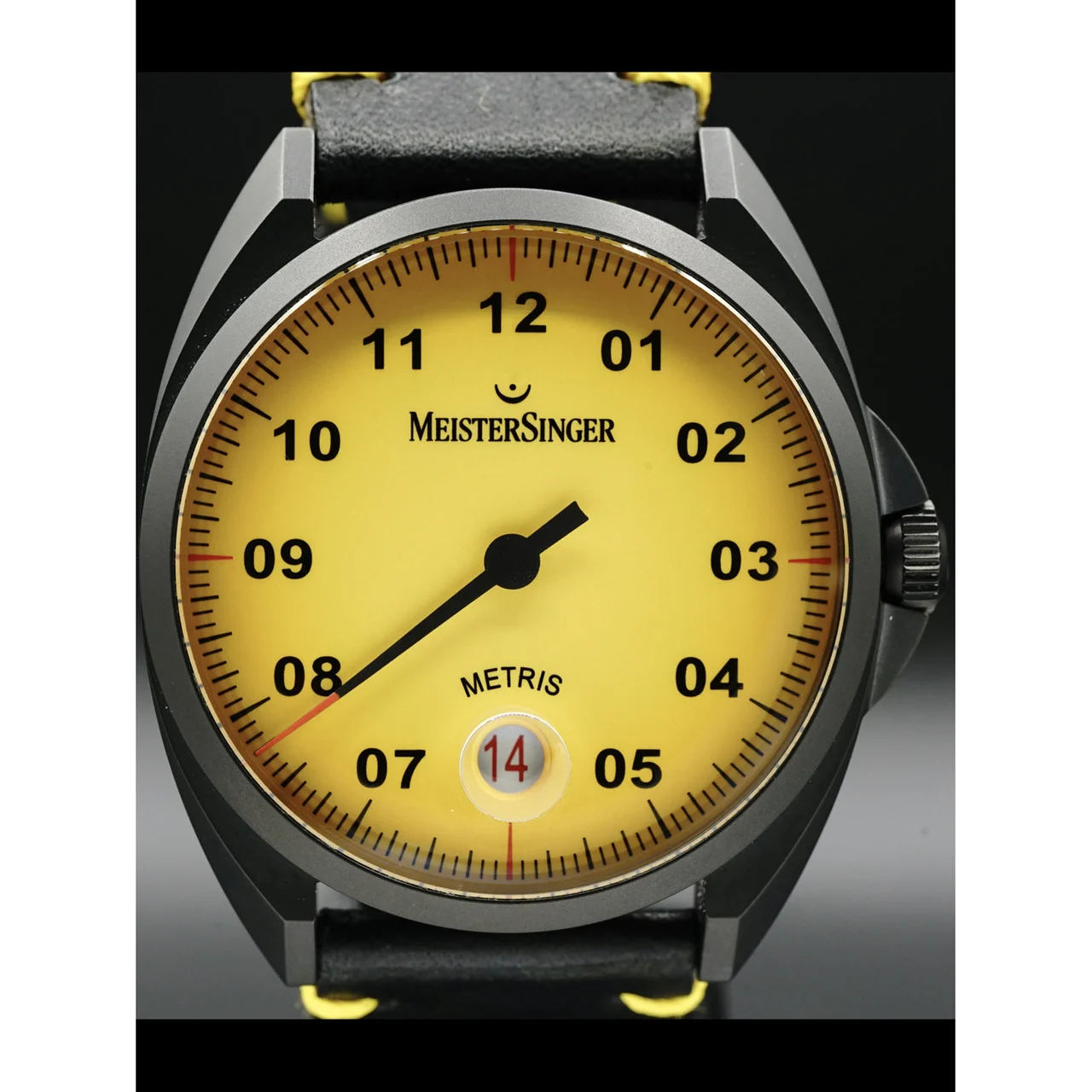 Meistersinger Metris Black Line Edition ME905BL 210000016909 38 mm kol saati