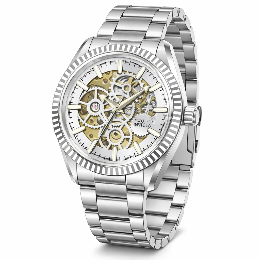 Invicta Objet D Art Glyph Automatic Watch w/ Skeleton Dial - 43mm. Steel (69751) 43 mm kol saati