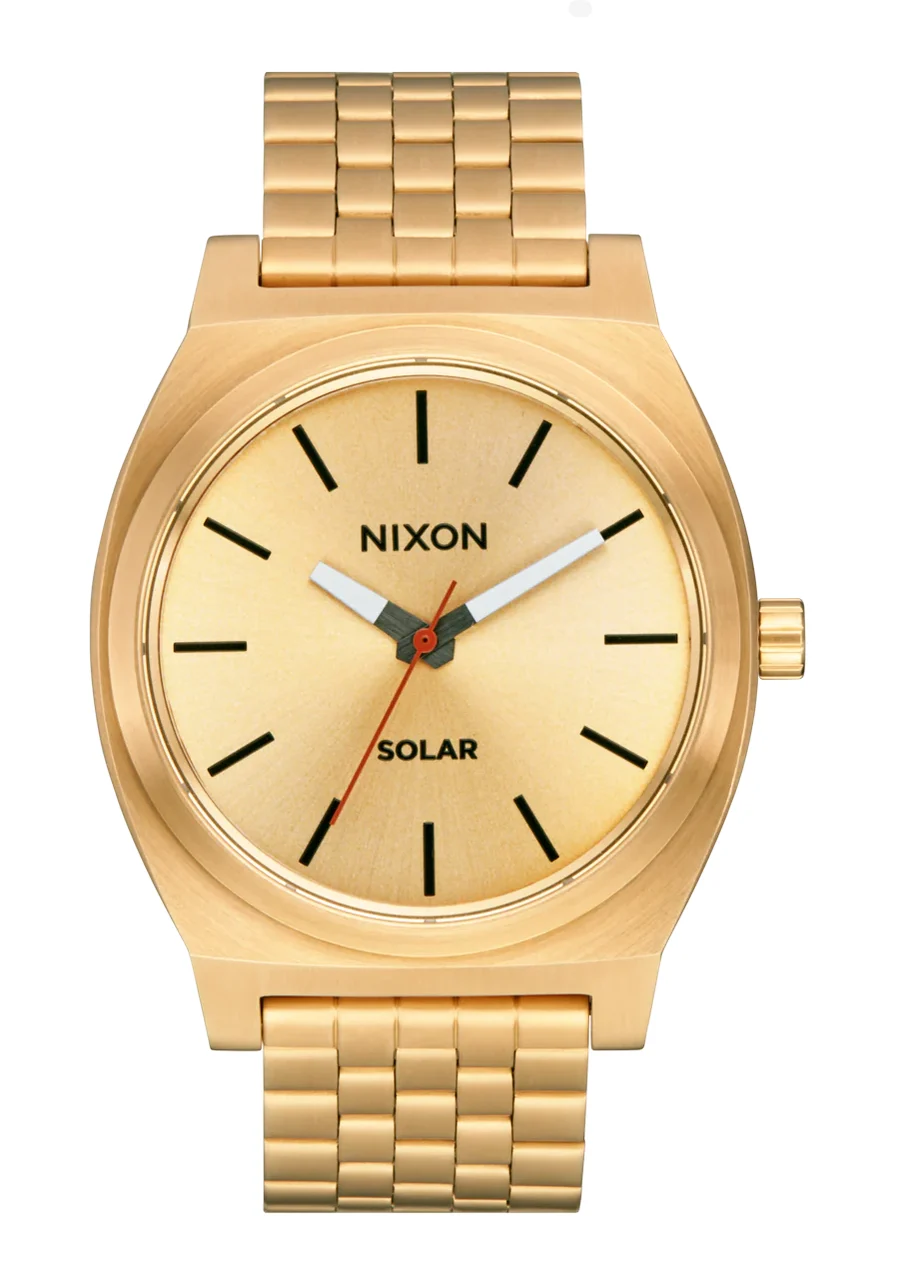 Nixon US Time Teller Solar - All Gold / Black A1369-510-00 40 mm kol saati