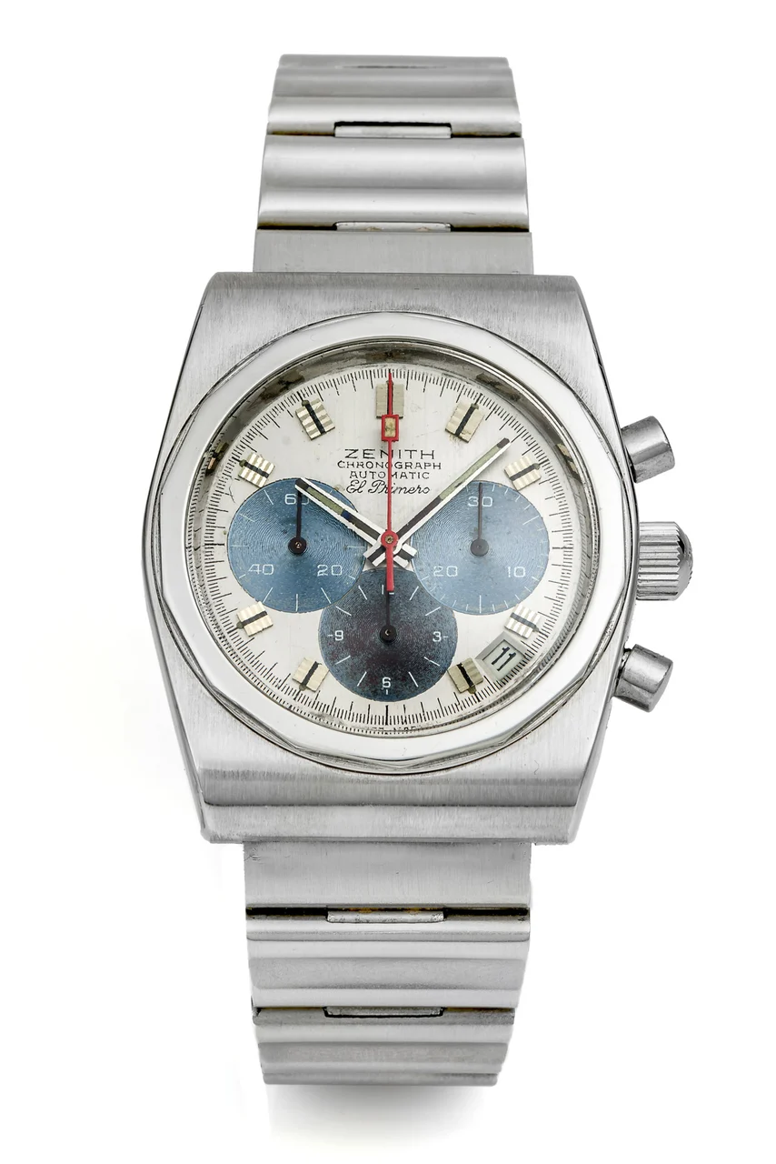 Zenith ZENITH, REF. A783, EL PRIMERO A fine, stainless steel, self winding chronograph wristwatch with date. kol saati