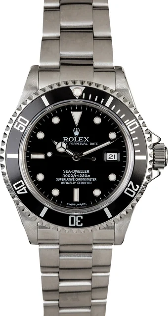 Rolex Sea-Dweller Model 16600 Stainless, at Bob's Watches 16600BSO kol saati