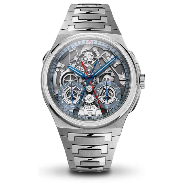 CZAPEK Antarctique Rattrapante Ice Blue 1613-RT kol saati